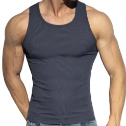 Débardeur Sport Recycled Rib Bleu Marine