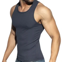 Débardeur Sport Recycled Rib Bleu Marine