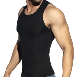 Débardeur Sport Recycled Rib Noir