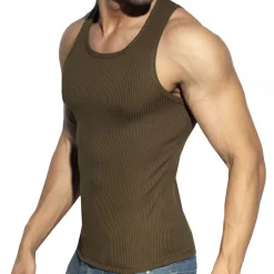 Débardeur Sport Recycled Rib Kaki