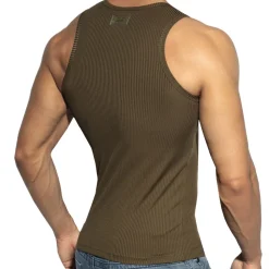 Débardeur Sport Recycled Rib Kaki