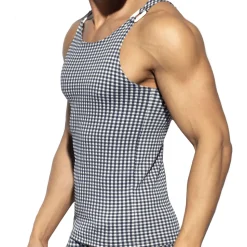 Débardeur Vichy Bleu Marine