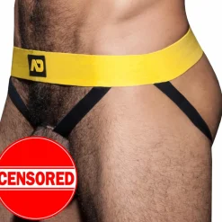 Double Jock Strap Cockring Jaune