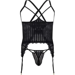 Ensemble Harnais - String Ficelle Noir