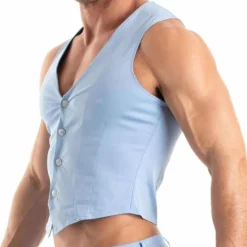 Gilet Chino Bleu Ciel