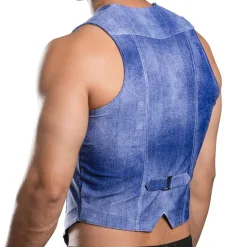 Gilet Stretch Denim Indigo