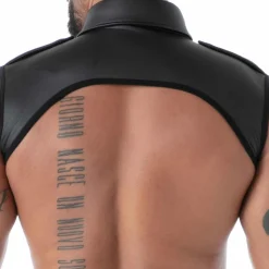 Harnais à Col Chemise en Néoprène Noir