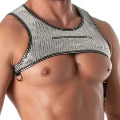 Harnais à Poche Zippée Glitter Argent