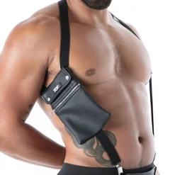 Harnais avec Sacoche en Néoprène Noir