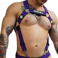 Harnais Body Hybred Noir - Violet