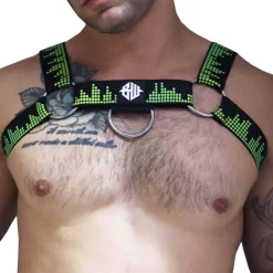 Harnais Bulldog Equalizer Noir - Vert Fluo