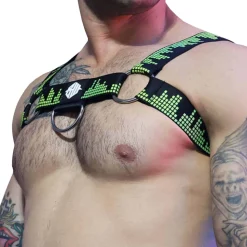 Harnais Bulldog Equalizer Noir - Vert Fluo