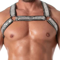 Harnais Bulldog Glitter Argent