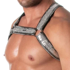 Harnais Bulldog Glitter Argent