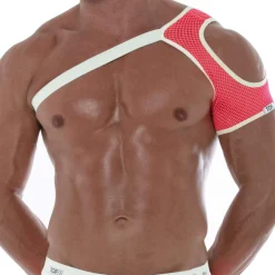 Harnais d'Epaule Neon Mesh Rose Fluo