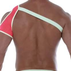 Harnais d'Epaule Neon Mesh Rose Fluo