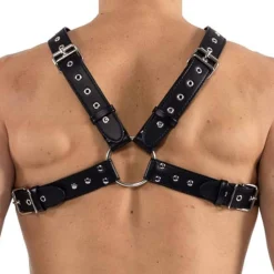 Harnais X Simili Cuir Noir