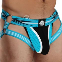 Jock Strap Circuit Breaker Bleu Turquoise - Noir