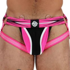 Jock Strap Circuit Breaker Rose Fluo - Noir