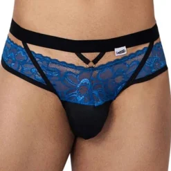 Jock Strap Dentelle Bleu