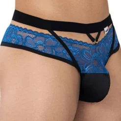 Jock Strap Dentelle Bleu