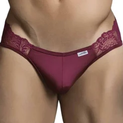 Jock Strap Dentelle Bordeaux