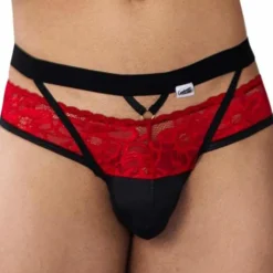 Jock Strap Dentelle Rouge