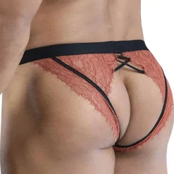 Jock Strap Dentelle Terracotta