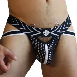 Jock Strap Dickmatized Noir - Blanc
