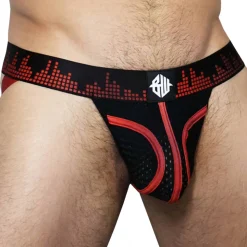 Jock Strap Equalizer Noir - Rouge