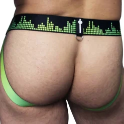 Jock Strap Equalizer Noir - Vert Fluo