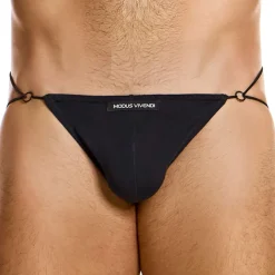 Jock Strap Ficelle Antibactérien Noir