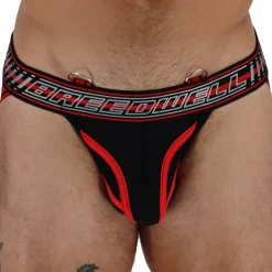 Jock Strap Gymnetixxx Noir - Rouge