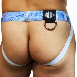 Jock Strap Loaded Denim Blanc
