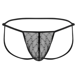 Jock Strap Micro Dentelle Noir