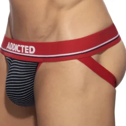 Jock Strap Mini Stripes Sailor Noir