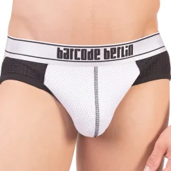 Jock Strap Nils Mesh Blanc - Noir