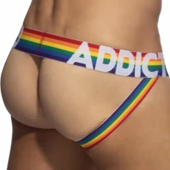 Jock Strap Rainbow Net Blanc