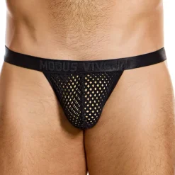 Jock Strap Through Mesh Noir