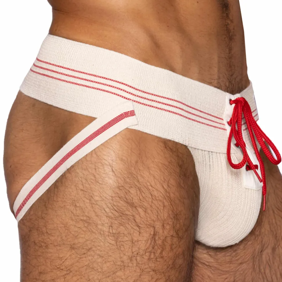 Jock Strap Vintage Lace-Up Crème