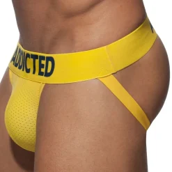 Jockstrap Push Up Mesh Jaune