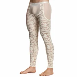 Legging Dentelle Florale Ivoire