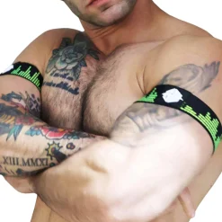 Lot de 2 Brassard Equalizer Noir - Vert Fluo