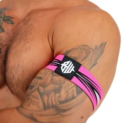 Lot de 2 Brassards Circuit Breaker Rose Fluo