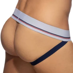 Lot de 3 Jock Straps Tommy Coton Blanc - Bleu Marine - Rouge