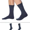 Lot de 2 Paires de Chaussettes Classiques Coton Bleu Jeans