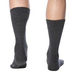 Lot de 2 Paires de Chaussettes Classiques Coton Gris Anthracite