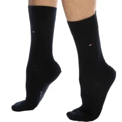 Lot de 2 Paires de Chaussettes Classiques Coton Bleu Marine