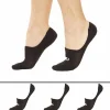 Lot de 3 Paires de Chaussettes Invisibles Noires