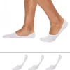 Lot de 3 Paires de Chaussettes Invisibles Mid Cut Blanches